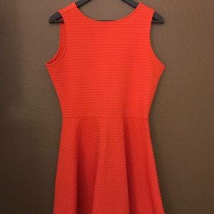 ASOS neon orange mini skater dress